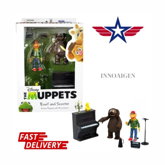 NEW Diamond Select Toys Disney The Muppets ROWLF and SCOOTER Action Figures - Picture 3 of 3